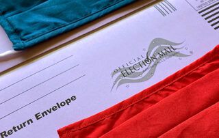 Masks with Return Absentee Voting Envelope