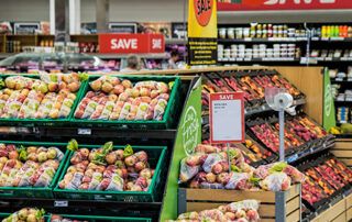 Produce Section in Grocery Store