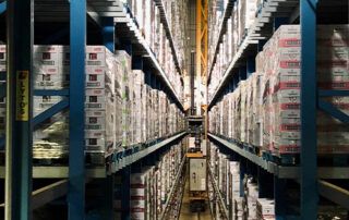 Shelves with Food Inside A Warehouse