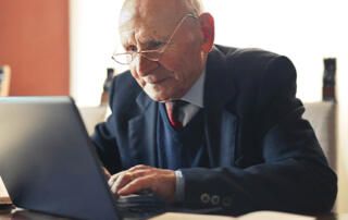 Senior on Computer