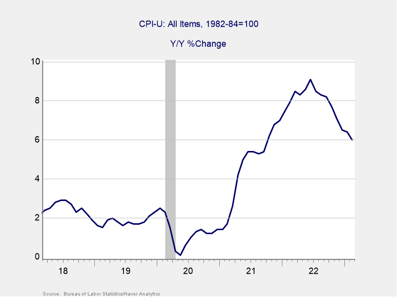 Figure 1. Year-Over-Year Percentage Change in Consumer Price Index, All Urban Consumers, March 2018 –February 2023