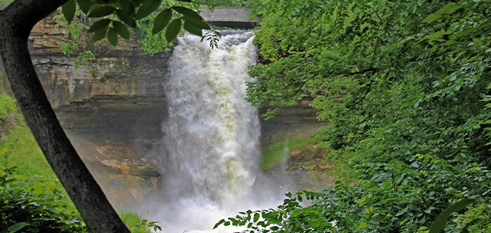 Minnehaha Falls MN in Summer